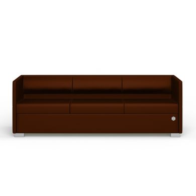 Тримісний диван LOUNGE Екошкіра 3 Коричневий