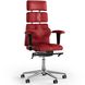 Эргономическое офисное кресло и стул с ортопедическим эффектом для руководителей, персонала, школьников и детей Кресло KULIK SYSTEM PYRAMID Антара с подголовником и дизайнерским швом Красный