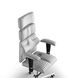 Эргономическое офисное кресло и стул с ортопедическим эффектом для руководителей, персонала, школьников и детей Кресло KULIK SYSTEM PYRAMID Кожа с подголовником и дизайнерским швом Белый. Фото 2