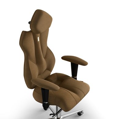 Ергономічне офісне крісло та стілець з ортопедичним ефектом для керівників, персоналу, школярів та дітей Крісло KULIK SYSTEM ROYAL Тканина з підголівником без дизайнерського шва Бронзовий