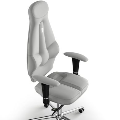 Ергономічне офісне крісло та стілець з ортопедичним ефектом для керівників, персоналу, школярів та дітей Крісло KULIK SYSTEM GALAXY Екошкіра з підголівником без дизайнерського шва Білий