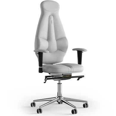 Эргономическое офисное кресло и стул с ортопедическим эффектом для руководителей, персонала, школьников и детей Кресло KULIK SYSTEM GALAXY Экокожа с подголовником без дизайнерского шва Белый
