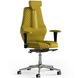 Ергономічне офісне крісло та стілець з ортопедичним ефектом для керівників, персоналу, школярів та дітей Крісло KULIK SYSTEM NANO Екошкіра з підголівником і дизайнерським швом Жовтий