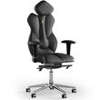 Эргономическое офисное кресло и стул с ортопедическим эффектом для руководителей, персонала, школьников и детей Кресло KULIK SYSTEM ROYAL Кожа с подголовником без дизайнерского шва Черный