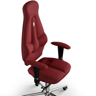 Эргономическое офисное кресло и стул с ортопедическим эффектом для руководителей, персонала, школьников и детей Кресло KULIK SYSTEM GALAXY Экокожа с подголовником без дизайнерского шва Красный