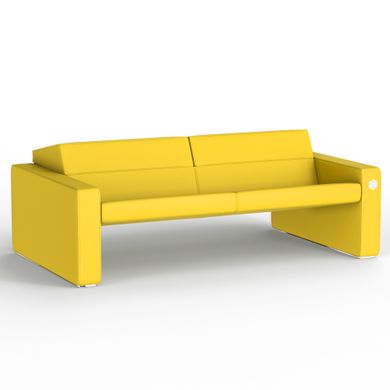 Двухместный диван SMART Экокожа 2 Желтый