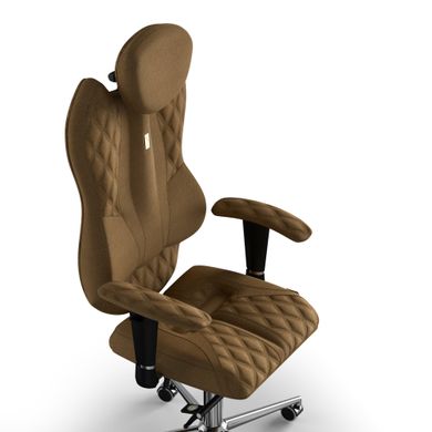 Ергономічне офісне крісло та стілець з ортопедичним ефектом для керівників, персоналу, школярів та дітей Крісло KULIK SYSTEM GRAND Тканина з підголівником і дизайнерським швом Бронзовий