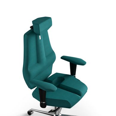 Ергономічне офісне крісло та стілець з ортопедичним ефектом для керівників, персоналу, школярів та дітей Крісло KULIK SYSTEM NANO Тканина з підголівником без дизайнерського шва Аквамарин