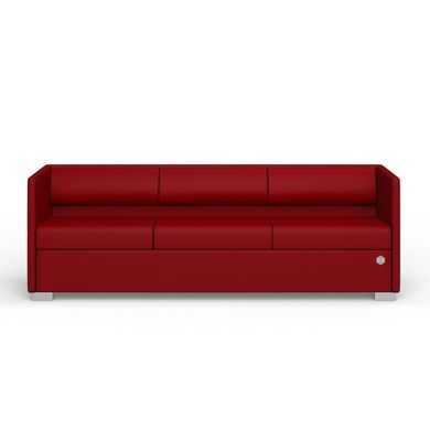 Тримісний диван LOUNGE Екошкіра 3 Червоний