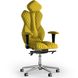 Ергономічне офісне крісло та стілець з ортопедичним ефектом для керівників, персоналу, школярів та дітей Крісло KULIK SYSTEM ROYAL Екошкіра з підголівником і дизайнерським швом Жовтий