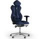 Ергономічне офісне крісло та стілець з ортопедичним ефектом для керівників, персоналу, школярів та дітей Крісло KULIK SYSTEM ROYAL Екошкіра з підголівником і дизайнерським швом Темно-синій