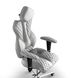 Ергономічне офісне крісло та стілець з ортопедичним ефектом для керівників, персоналу, школярів та дітей Крісло KULIK SYSTEM ROYAL Шкіра з підголівником і дизайнерським швом Білий. Фото 2