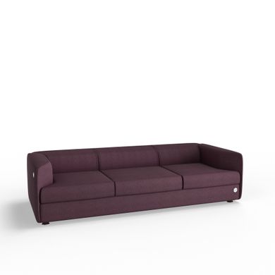 Тримісний диван POLIEDRO Тканина 3 Фіолетовий