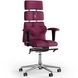 Ергономічне офісне крісло та стілець з ортопедичним ефектом для керівників, персоналу, школярів та дітей Крісло KULIK SYSTEM PYRAMID Тканина з підголівником і дизайнерським швом Рожевий