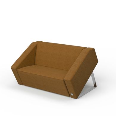 Двомісний диван PLANE Тканина 2 Бронзовий