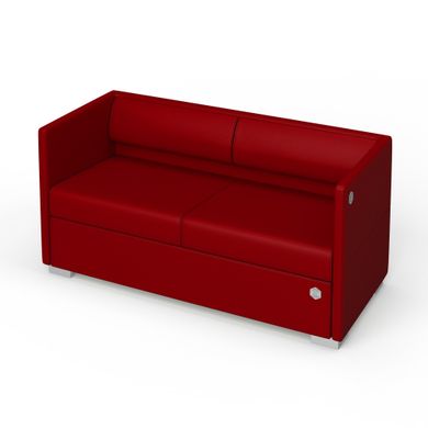 Двухместный диван LOUNGE Экокожа 2 Красный