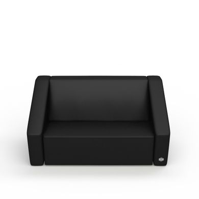 Двухместный диван PLANE Экокожа 2 Черный